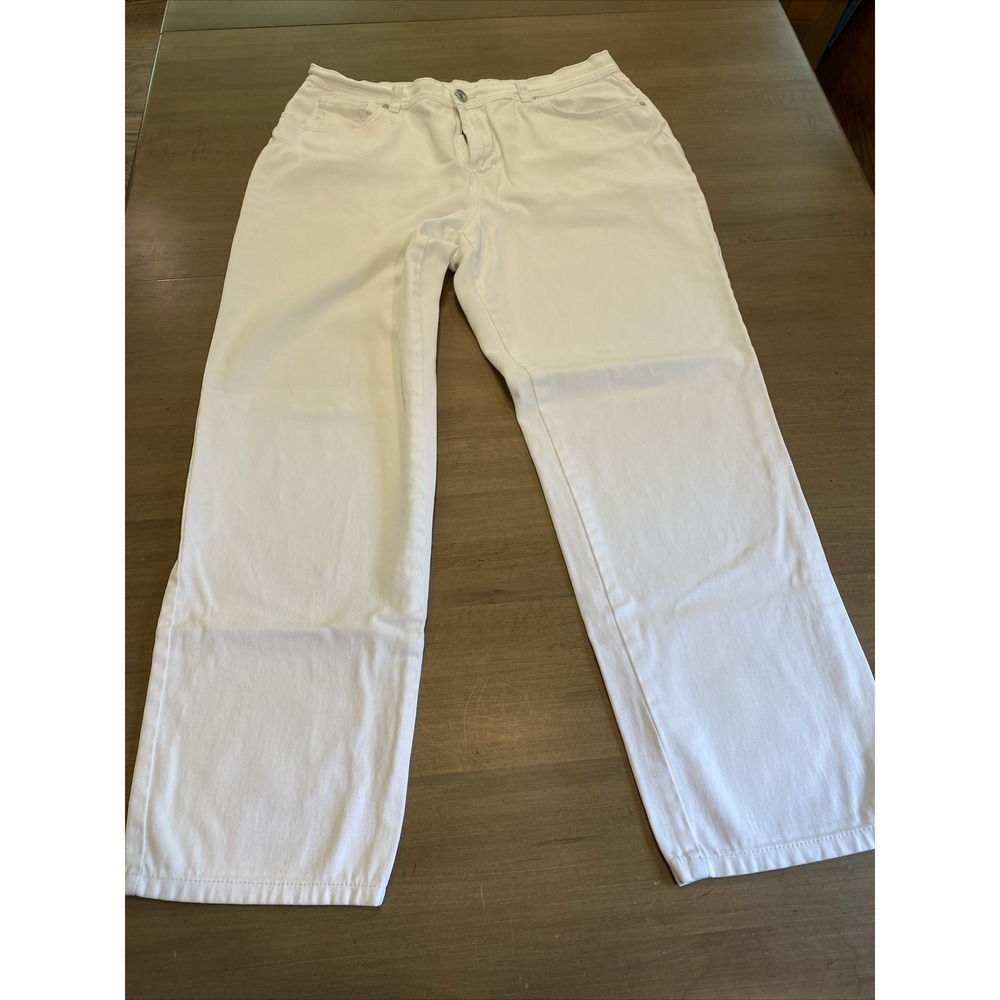Style & Co Women's White Denim Jeans Size 16 Straight‎
